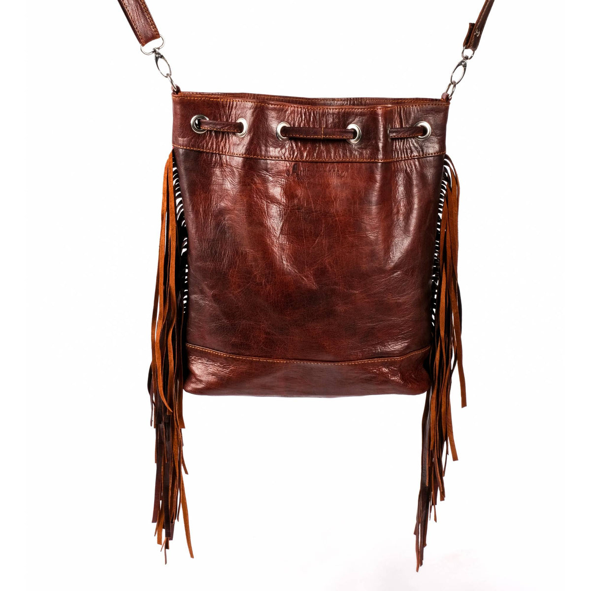 Vintage Tote Bag, Leather Fringed Bohemian Shoulder Bag