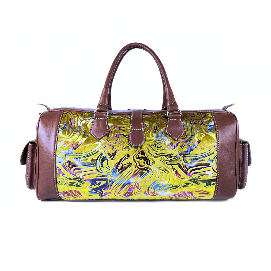 Leather Aurora Kilim Travel Bag