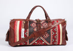 Premium Set of 3 Leather Kilim Travel Bags - Unique and Stylish