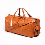 Leather Duffel Bag, Weekender Cognac Leather Travel Bag