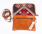 Premium Set of 3 Leather Kilim Travel Bags - Unique and Stylish