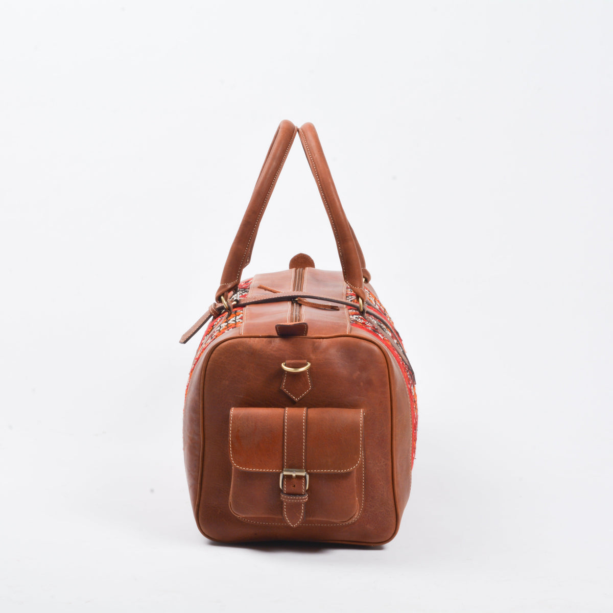Hanbal Kilim Travel Bag Brown, Duffel Bag, Luxury Travel Bag