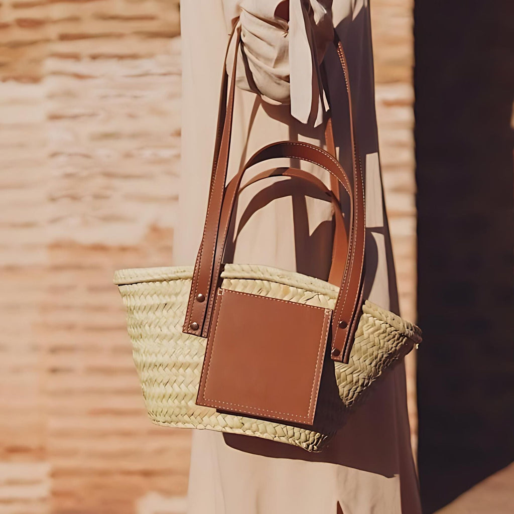 A Touch Of The Tropics, Artisan-Made Woven Palm Leaves Summer Bag