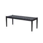 Customizable Helga Woven Leather Bench 