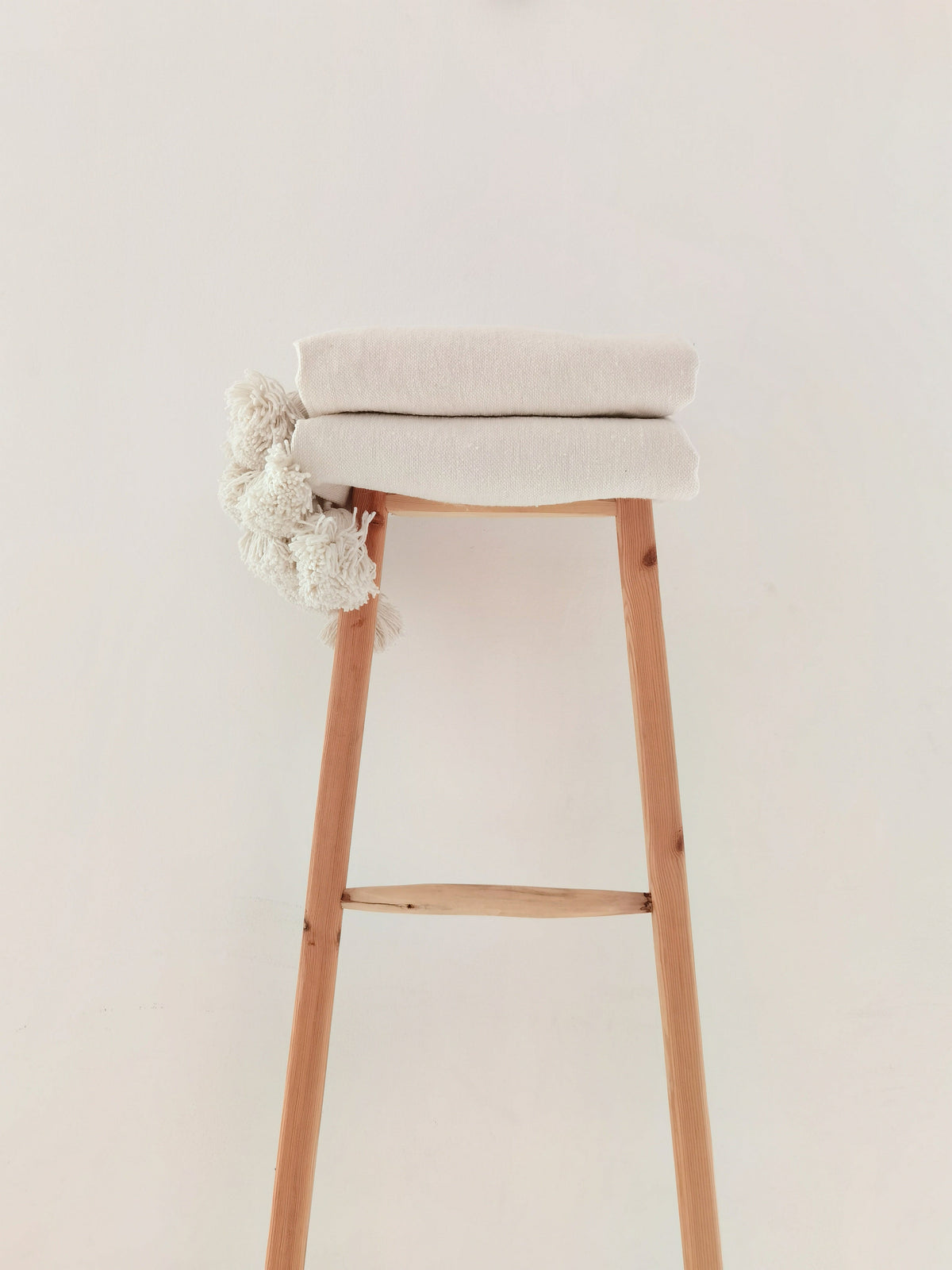 Handmade Moroccan Blanket Throw White - artihandmade