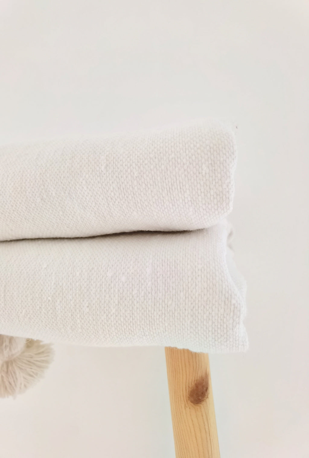 Handmade Moroccan Blanket Throw White - artihandmade