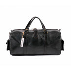 Leather Duffle Bag, Weekender Black Leather Travel Bag