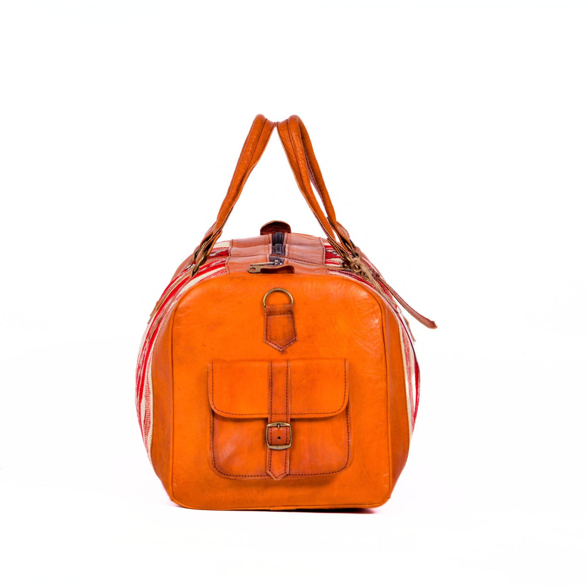 Artisan Leather and Kilim Travel Duffel Bag - Havan