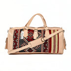 Handmade Leather Kilim Duffel Travel Bag
