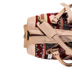 Artisan Leather & Kilim Travel Duffel Bag - Natural