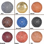 ottoman leather pouf