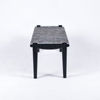 Strap Leather Black Bench