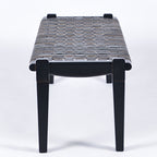 Strap Leather Black Bench