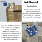 hanging headboards comes with metal mounting brackets 