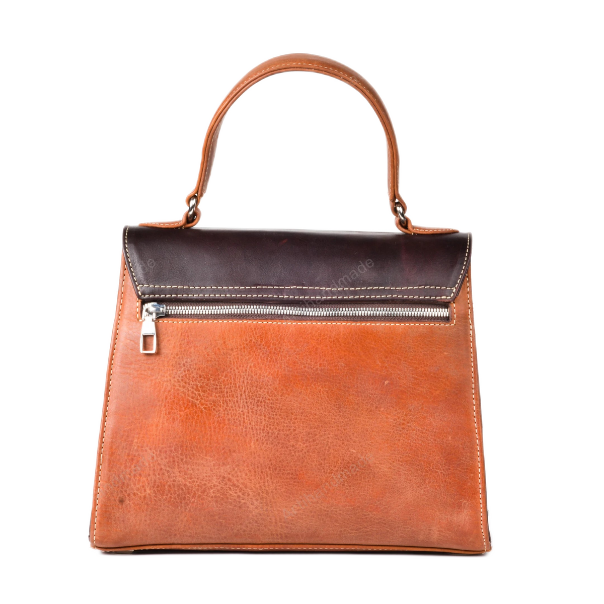 Women's Leather Handbag with 2 Adjustable Straps