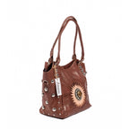 The Sun Leather Tote Bag - Brown, Natural, Cognac