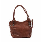 The Sun Leather Tote Bag - Brown, Natural, Cognac