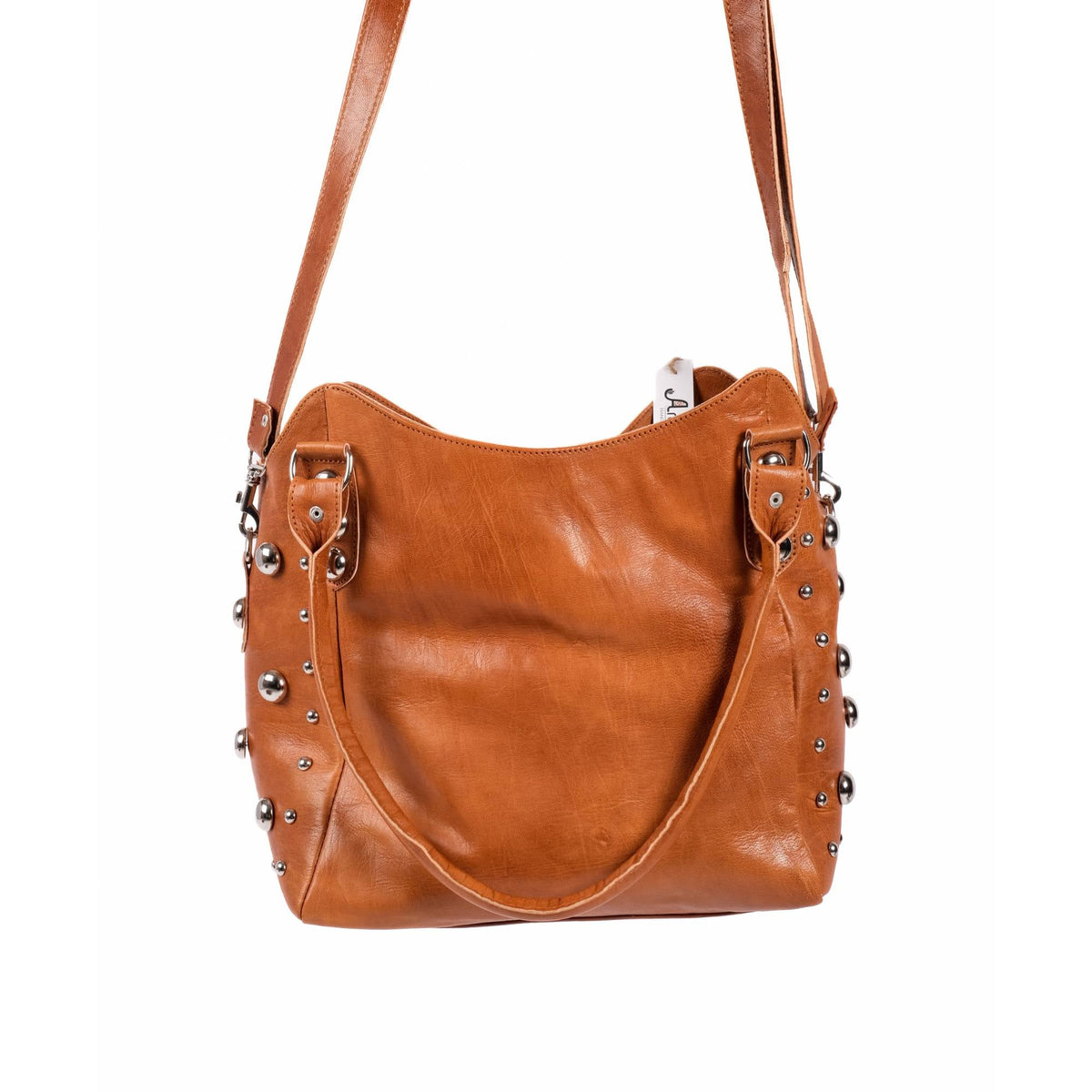 The Sun Leather Tote Bag - Brown, Natural, Cognac