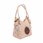 The Sun Leather Tote Bag - Brown, Natural, Cognac