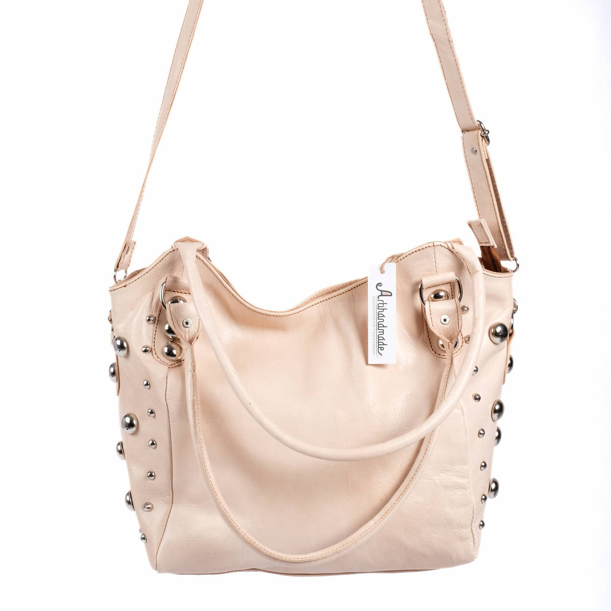 The Sun Leather Tote Bag - Brown, Natural, Cognac