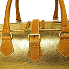 Hand Stitched Vintage Bumblebee Travel Leather Bag