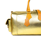 Hand Stitched Vintage Bumblebee Travel Leather Bag