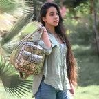 Hand Stitched Vintage Python Travel Leather Bag
