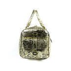 Hand Stitched Vintage Python Travel Leather Bag