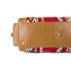 Hand Stitched Vintage Kilim Travel Leather Bag