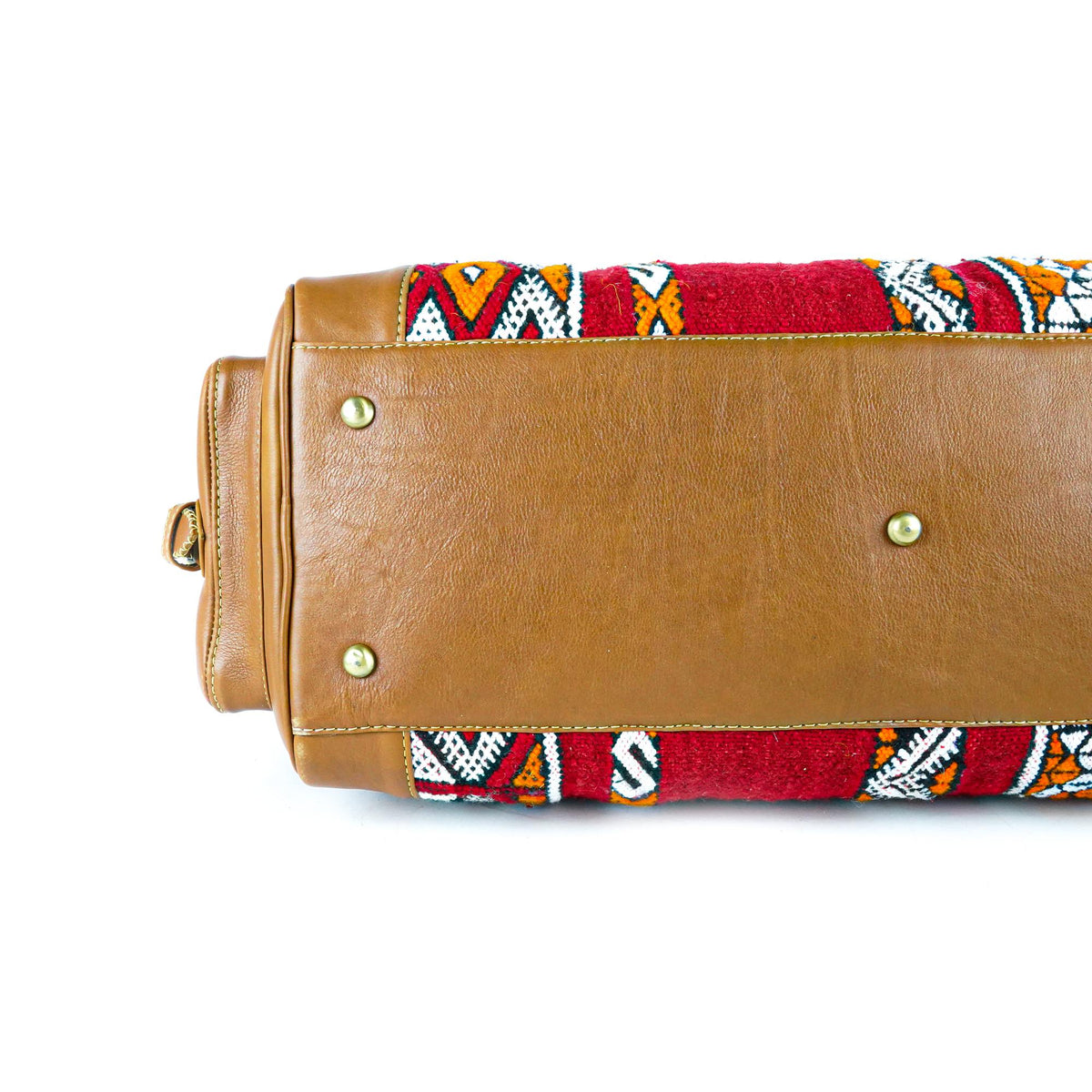 Hand Stitched Vintage Kilim Travel Leather Bag