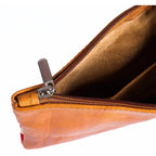Leather Kilim Travel Bag With Wallet - Cognac And Almond Leather