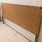 Luxury Bedroom Headboard - Full Grain Leather & Walnut Design