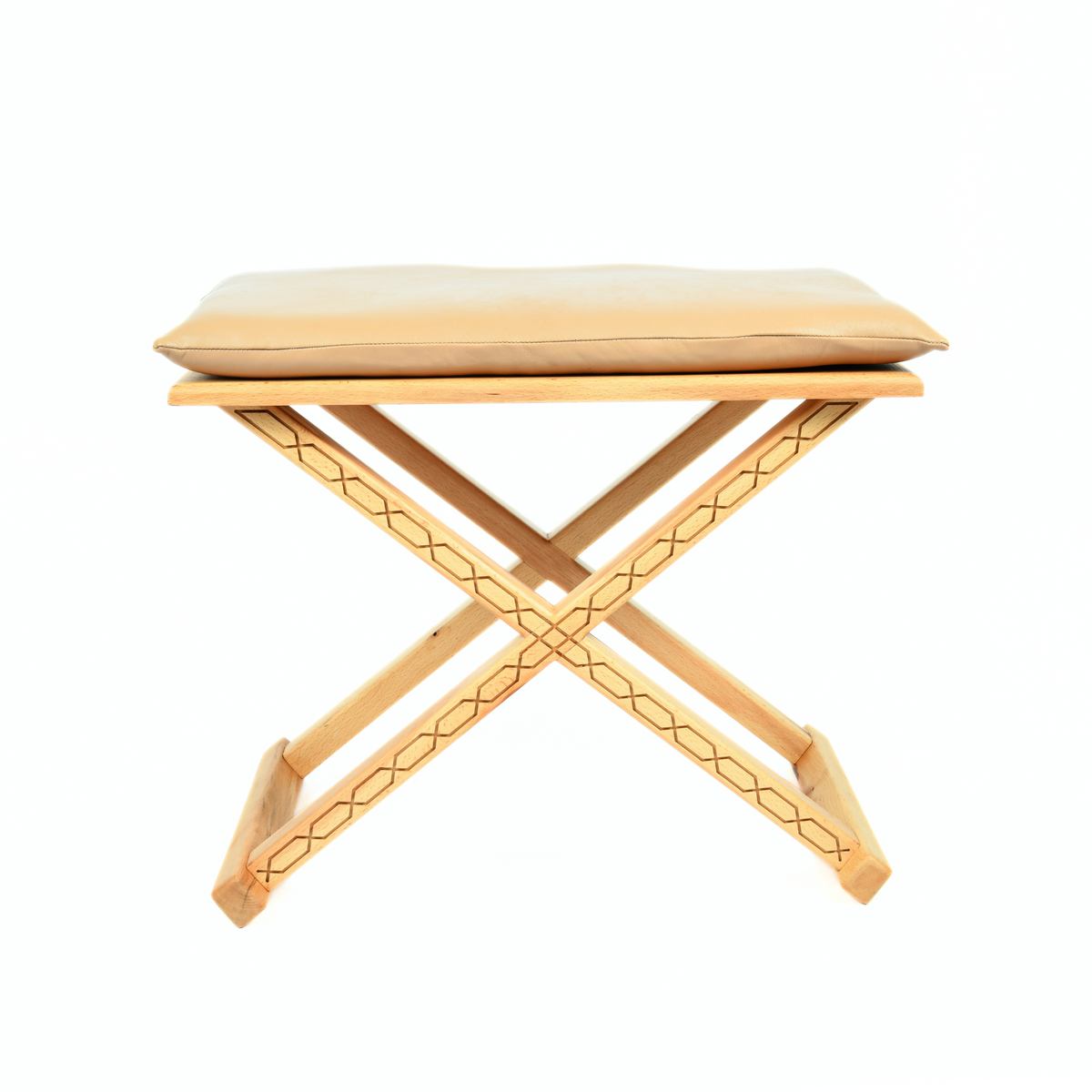 Handcrafted Mid-Century Modern X Stool & Coffee Table, the Versatile 2-in-1 Solution