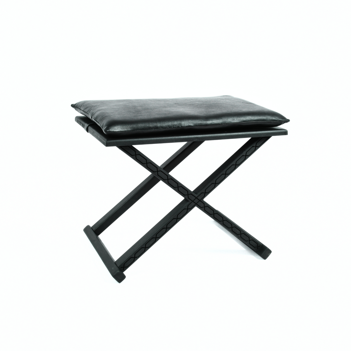 Handcrafted Black Multipurpose X Stool & Coffee Table, the Versatile 2-in-1 Solution