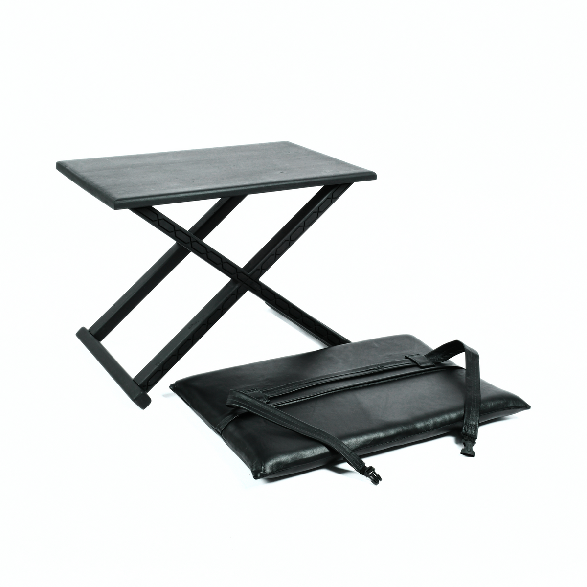Handcrafted Black Multipurpose X Stool & Coffee Table, the Versatile 2-in-1 Solution