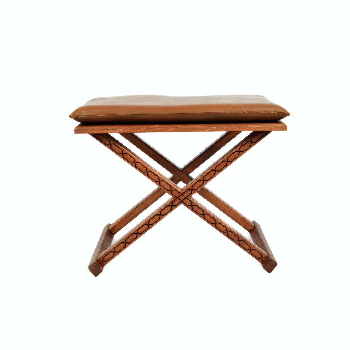 Handcrafted Mid-Century Modern X Stool & Coffee Table, the Versatile 2-in-1 Solution