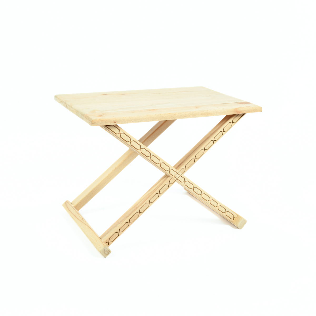 Handcrafted Natural Wood and Leather Multipurpose X Stool & Coffee Table, the Versatile 2-in-1 Solution