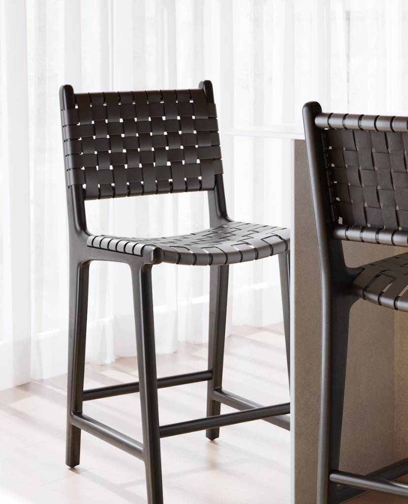 Black Counter Height Bar Stools for Kitchen