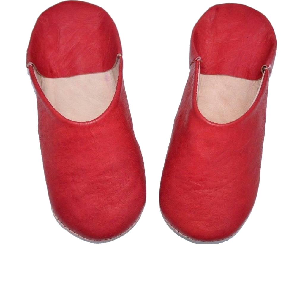 Moroccan Leather Slipper Orange Color - marrakechcraft